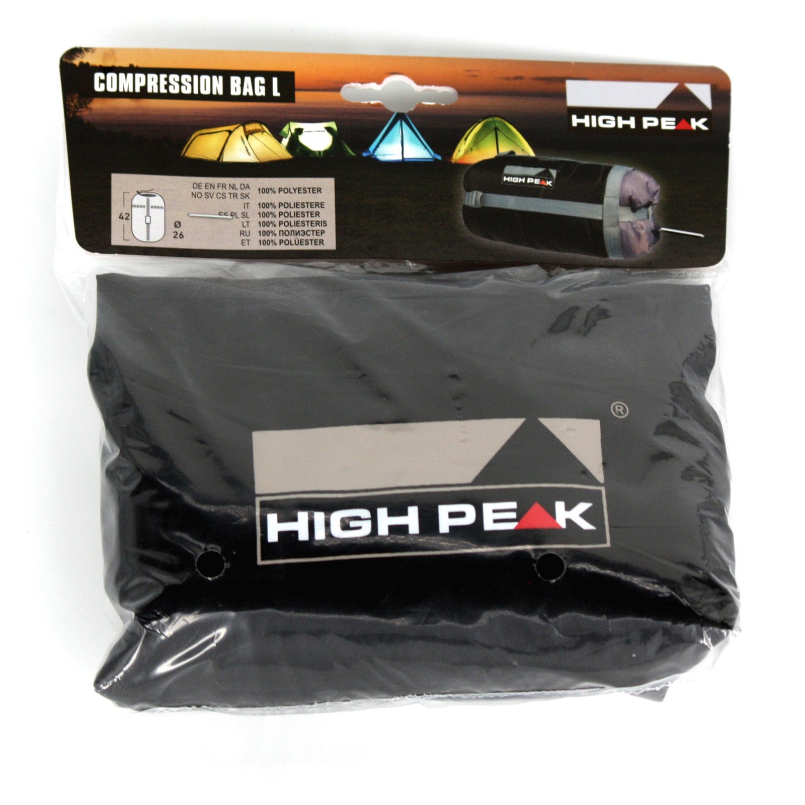 HIGH PEAK Kompressionspacksack M&L -Packsack -Packtasche -Schlafsack Packbeutel