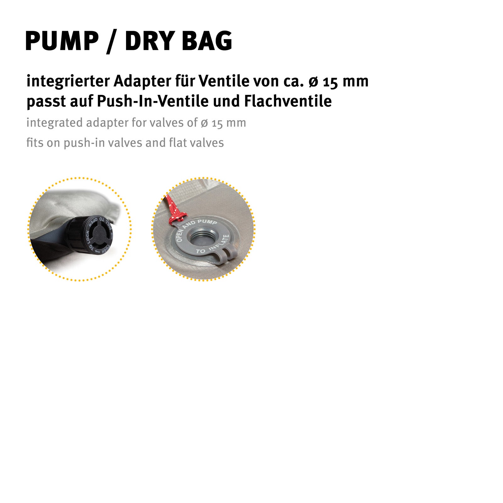 CHANGE Tapis de couchage Sac à pompe Sac étanche Sac à roulettes Sac à dos Pompe à air Matelas