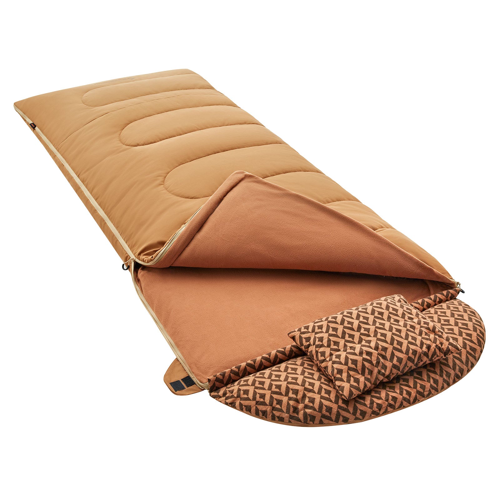 KINGCAMP Deckenschlafsack Forest Winter Schlafsack XL Lang Breit Baumw