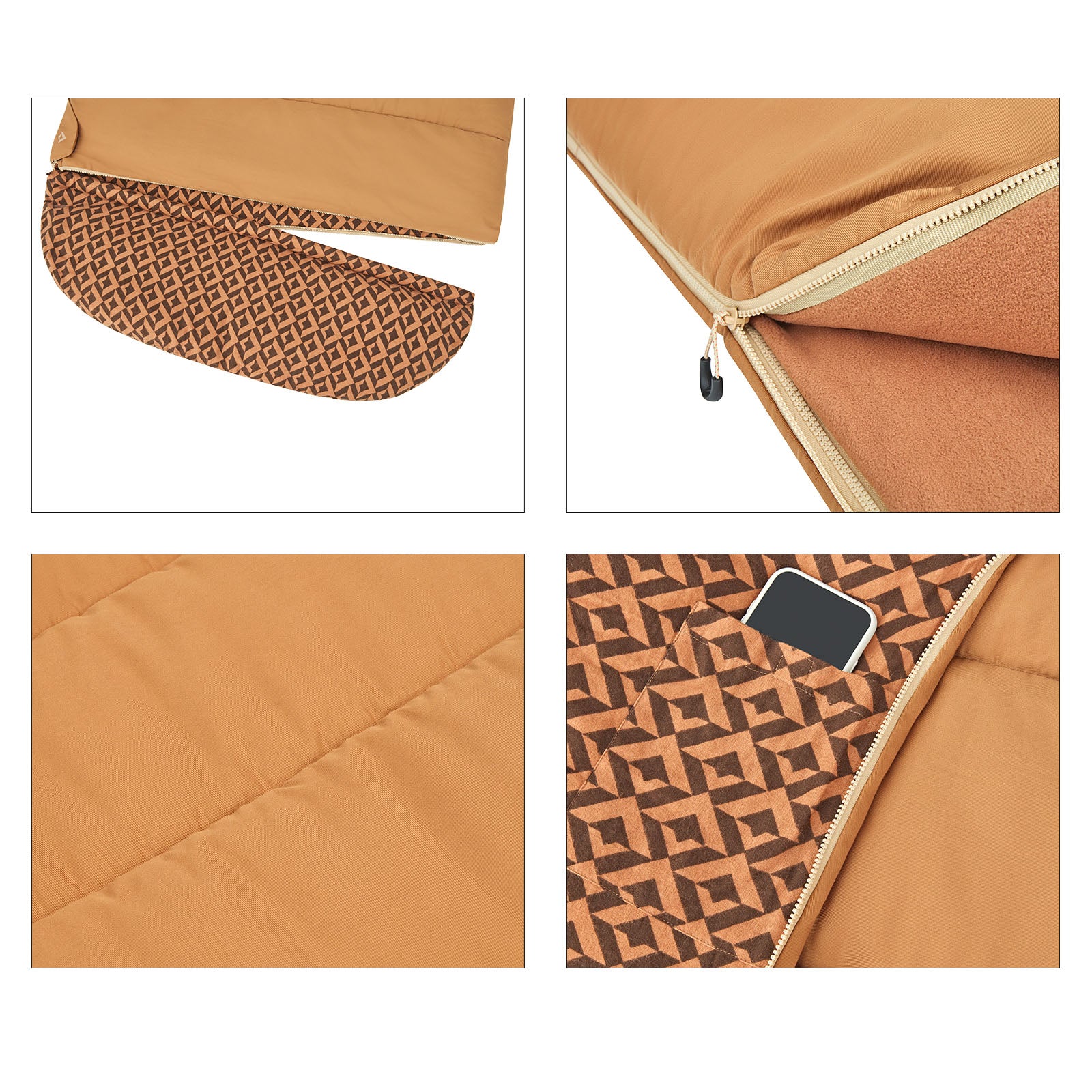 KINGCAMP Deckenschlafsack Forest Winter Schlafsack XL Lang Breit Baumwolle -22°C