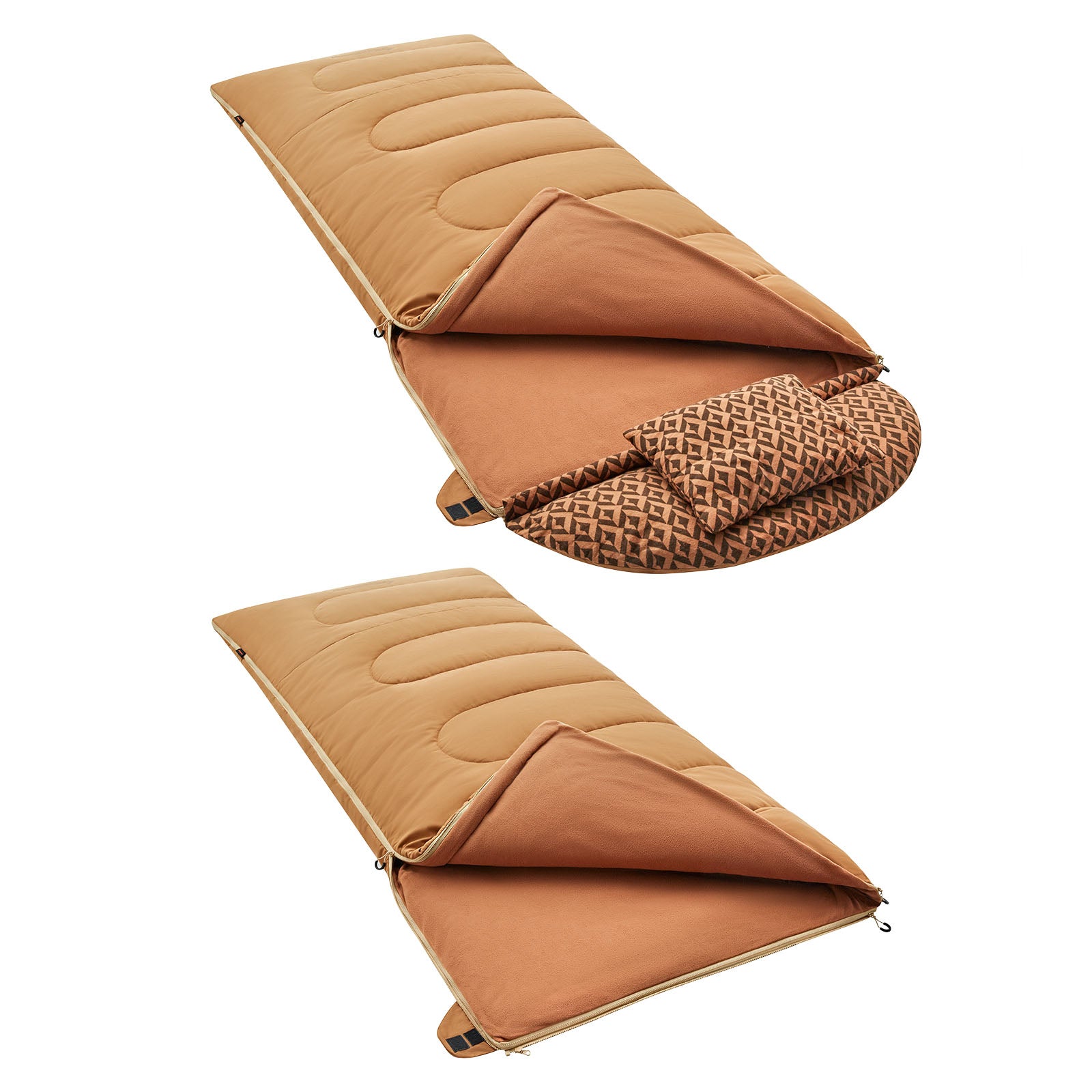 KINGCAMP Deckenschlafsack Forest Winter Schlafsack XL Lang Breit Baumwolle -22°C