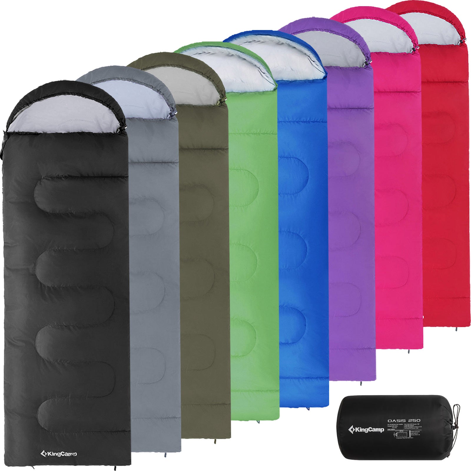 KINGCAMP Blanket Sleeping Bag Oasis 250 Summer Camping Outdoor 2.2m Long & Wide -3°C