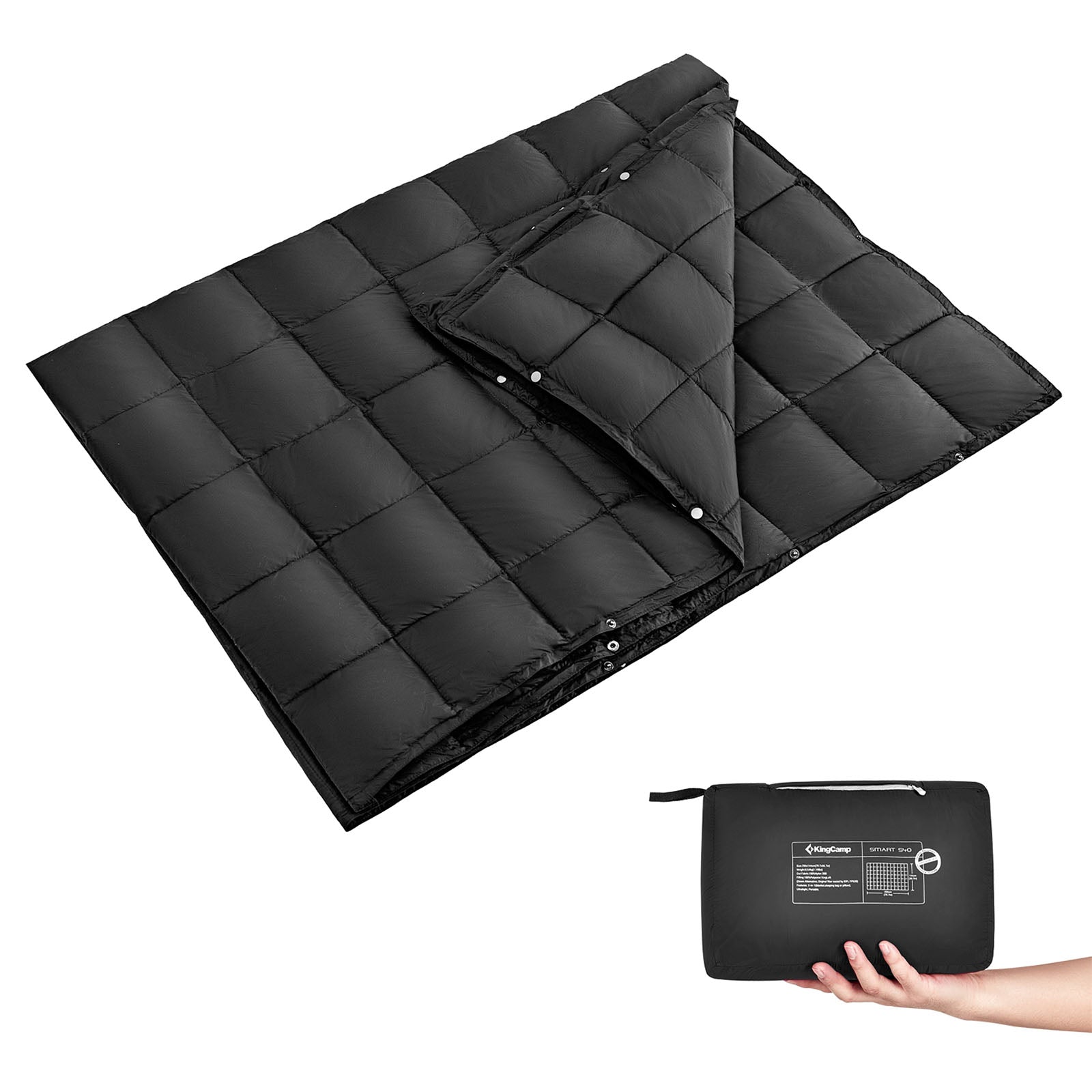 Couverture de camping KINGCAMP Smart 540, tapis de pique-nique, de plage, de parc, légère, 540 g