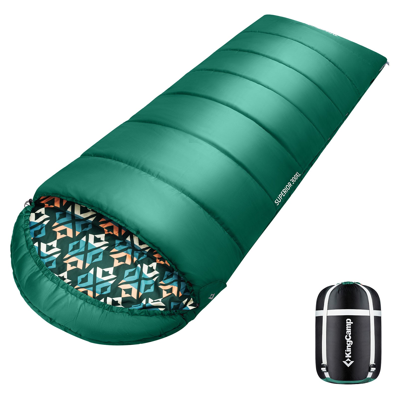 KINGCAMP Mumienschlafsack Superior 300XL 3 Jahreszeiten Schlafsack XL Lang -13°C