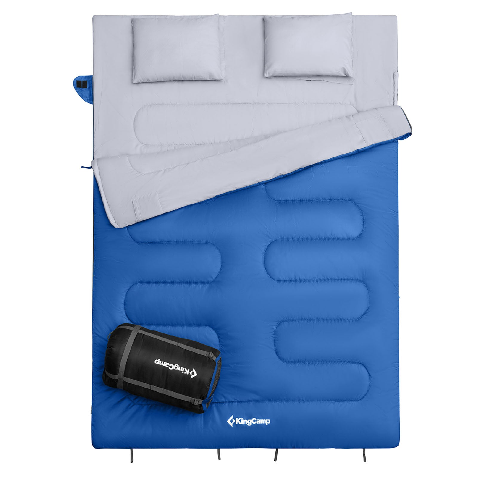 KINGCAMP Deckenschlafsack Oxygen 250 D 2 Personen Doppel Schlafsack XL Lang -3°C