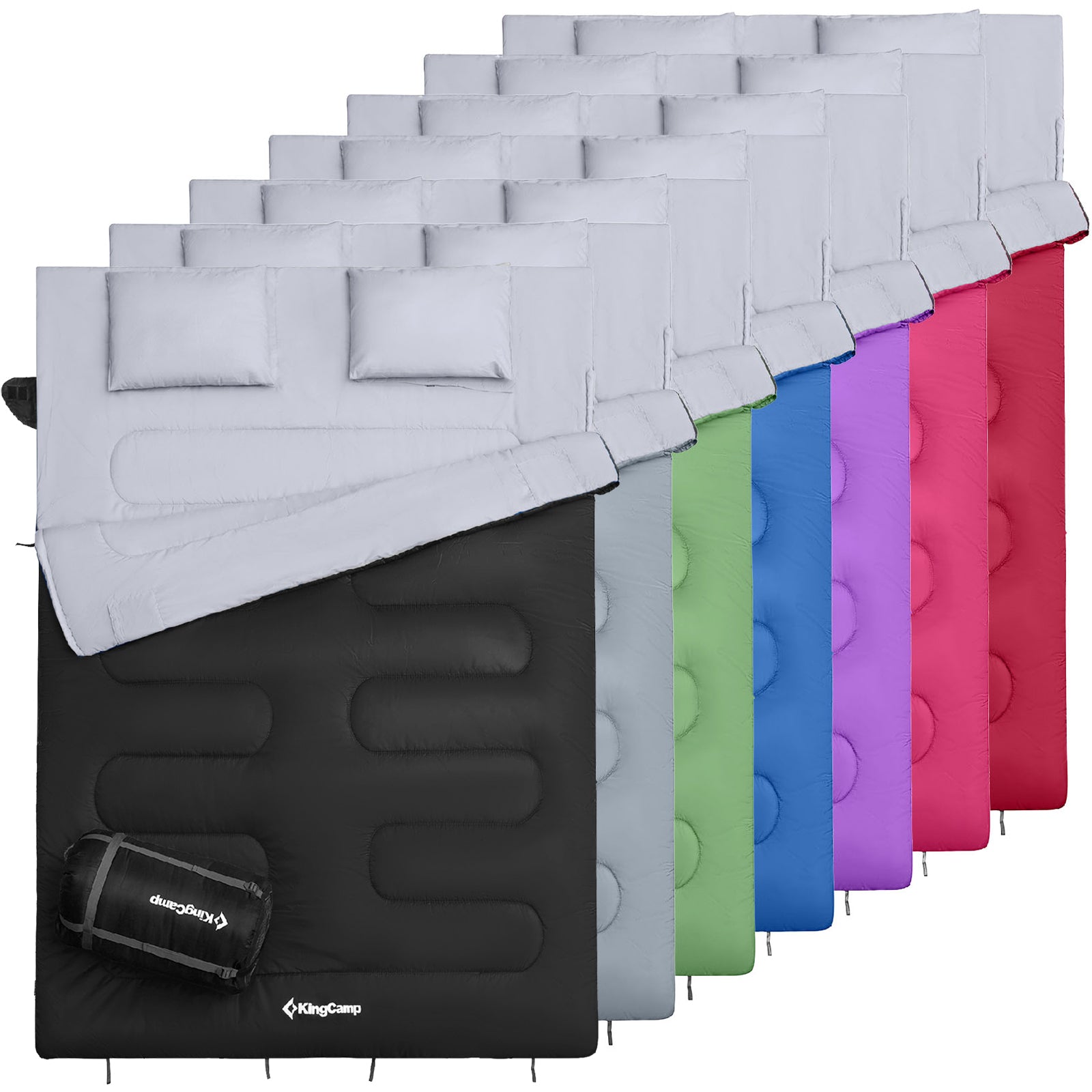 KINGCAMP Deckenschlafsack Oxygen 250 D 2 Personen Doppel Schlafsack XL Lang -3°C
