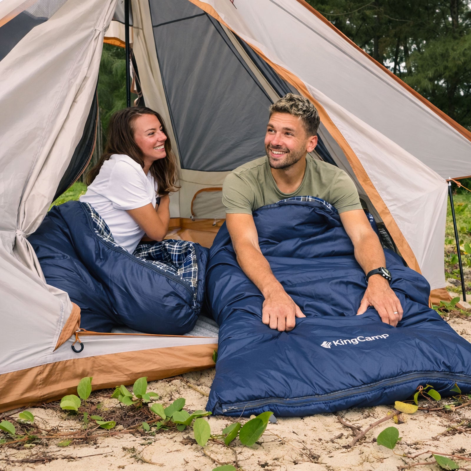 Sac de couchage couverture KINGCAMP Cloud 400 sac de couchage hiver coton XL large -15°C