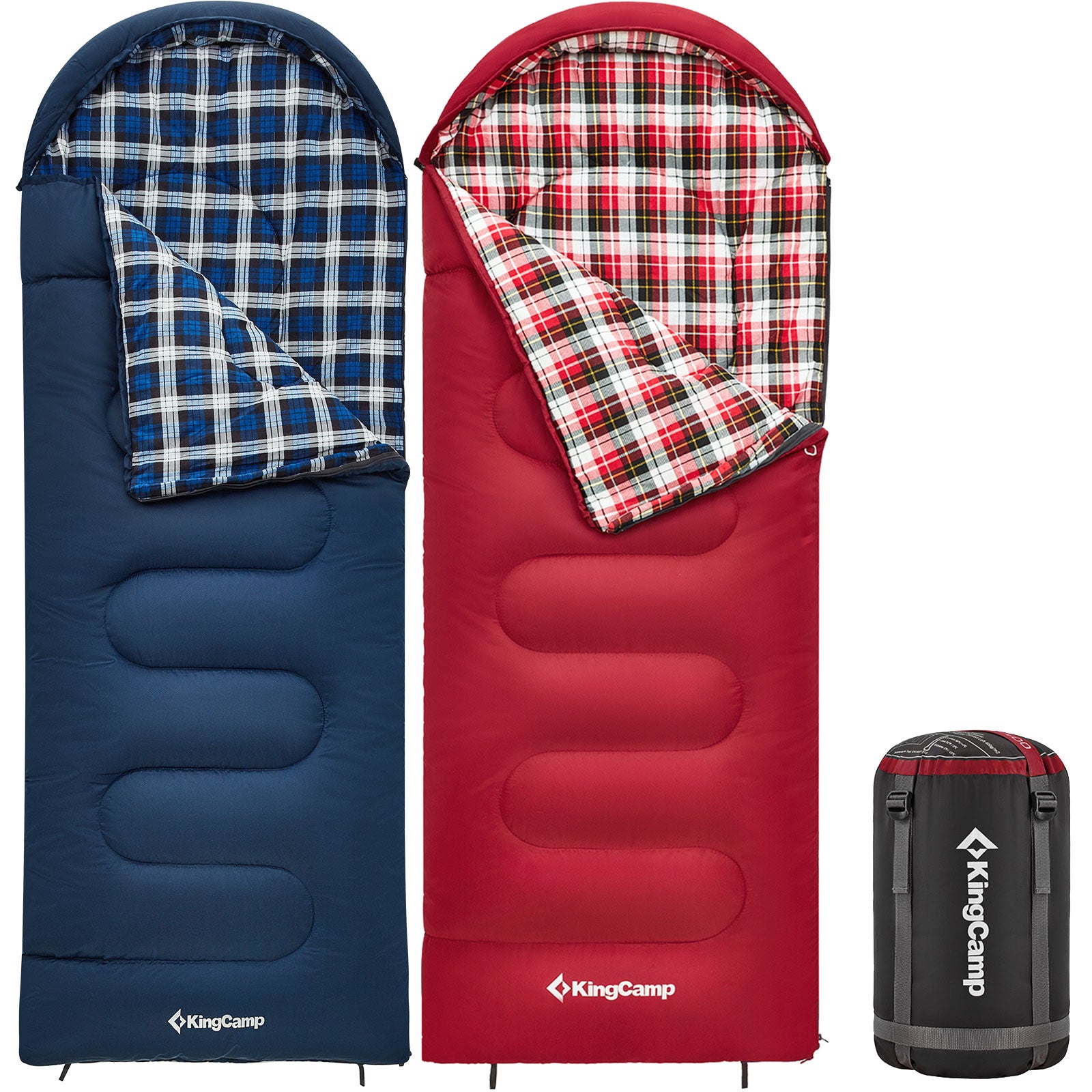 KINGCAMP Kinderschlafsack Cloud 300 Winter Decken Schlafsack XL Breit Baumwolle