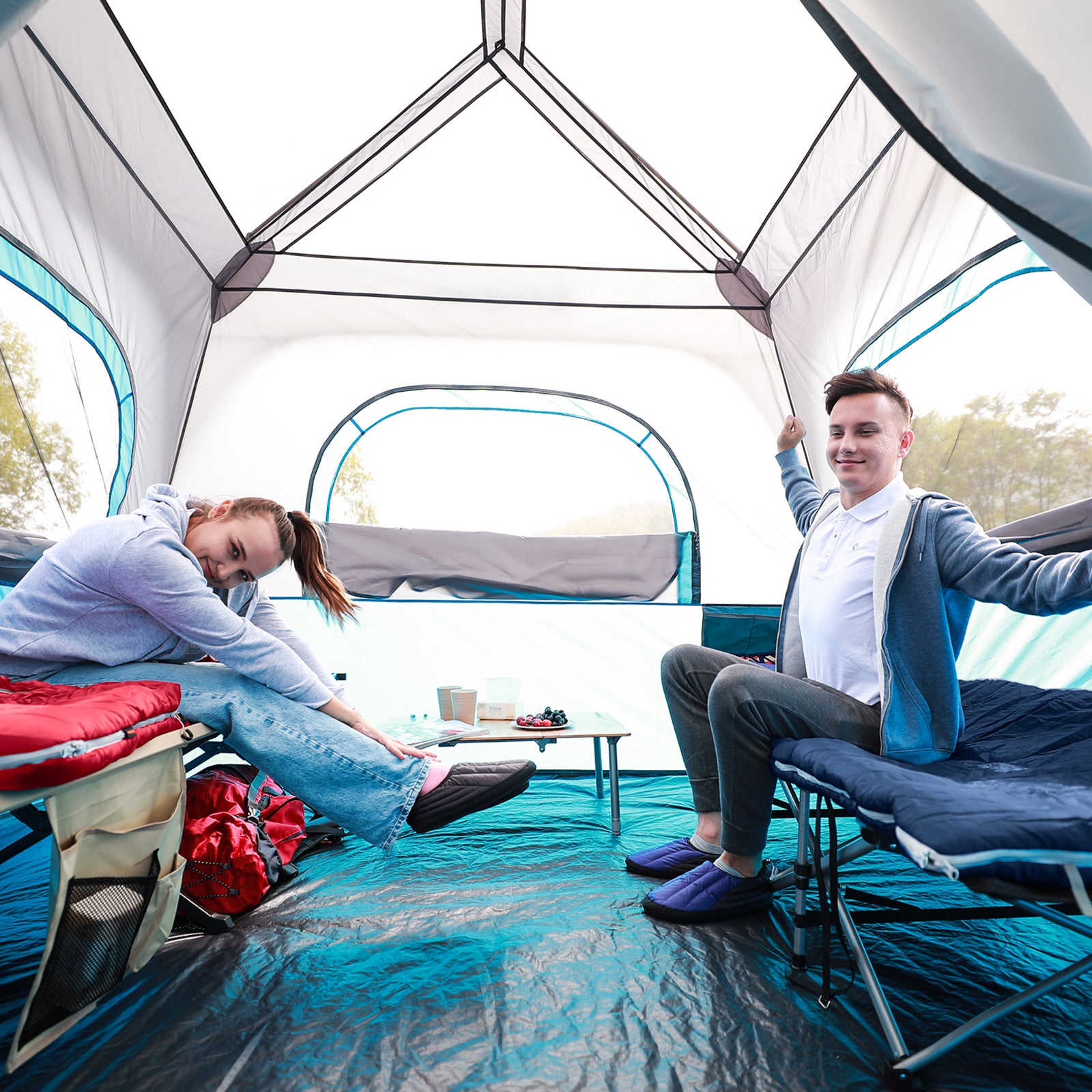 Sac de couchage enfant KINGCAMP Cloud 300, couverture d'hiver, sac de couchage XL large en coton