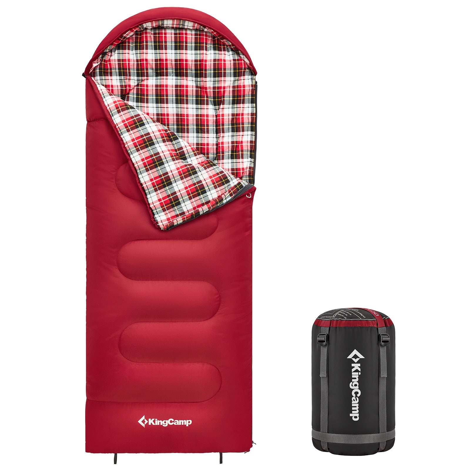 KINGCAMP Kinderschlafsack Cloud 300 Winter Decken Schlafsack XL Breit Baumwolle