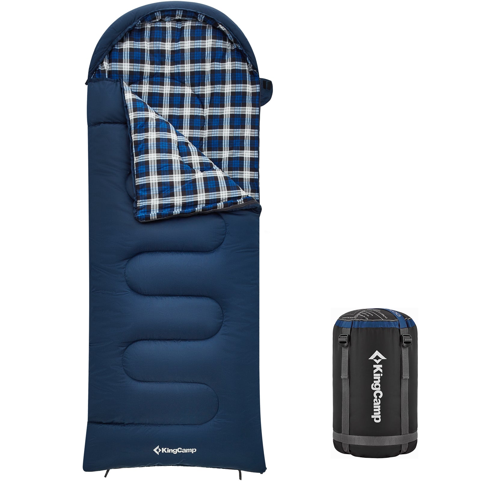 KINGCAMP Kinderschlafsack Cloud 300 Winter Decken Schlafsack XL Breit Baumwolle