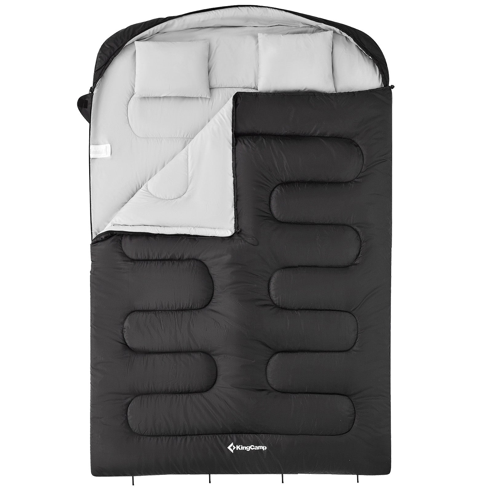 Sac de couchage KINGCAMP Fallon Double pour 2 personnes, modèle long, -14 °C
