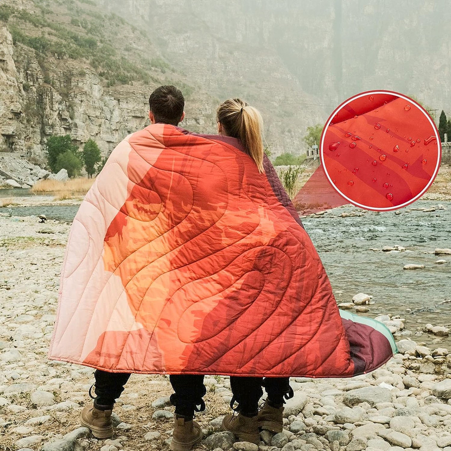 KINGCAMP Camping Blanket Woodville Picnic Beach Mat Park Blanket Lightweight Travel