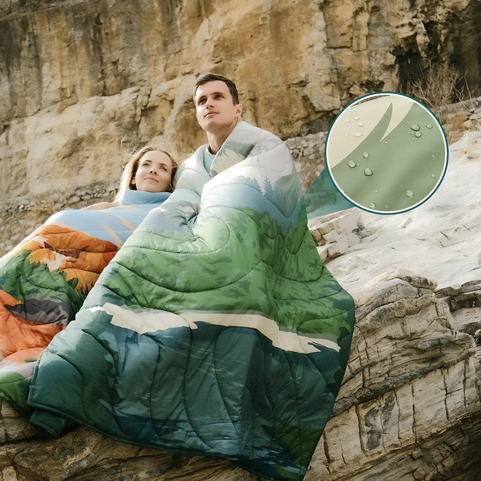 KINGCAMP Camping Blanket Woodville Picnic Beach Mat Park Blanket Lightweight Travel