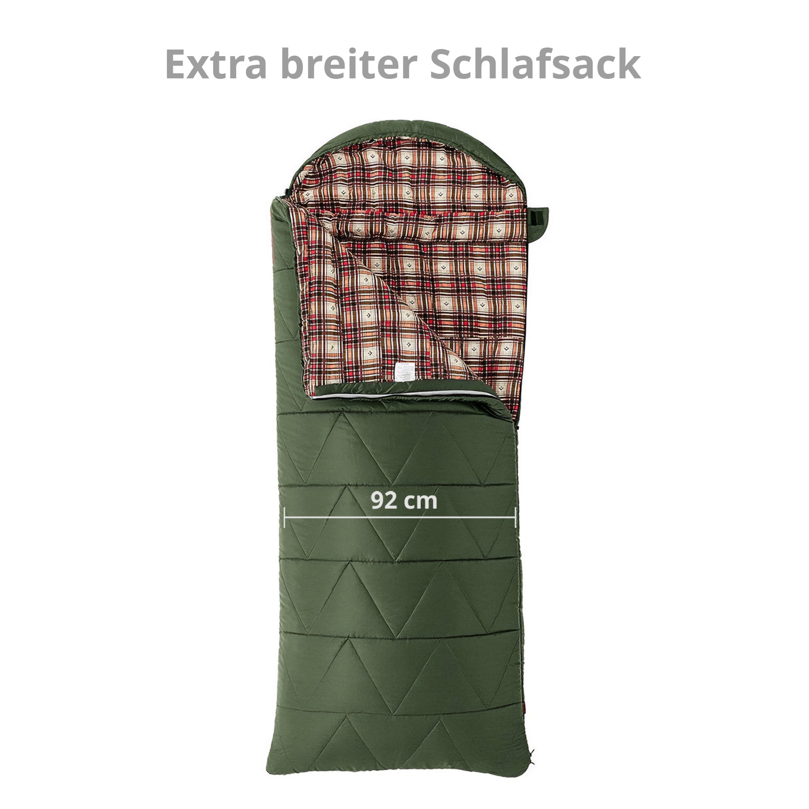 KINGCAMP Deckenschlafsack Preston Winter Schlafsack XL Lang Breit Baumwolle -13°