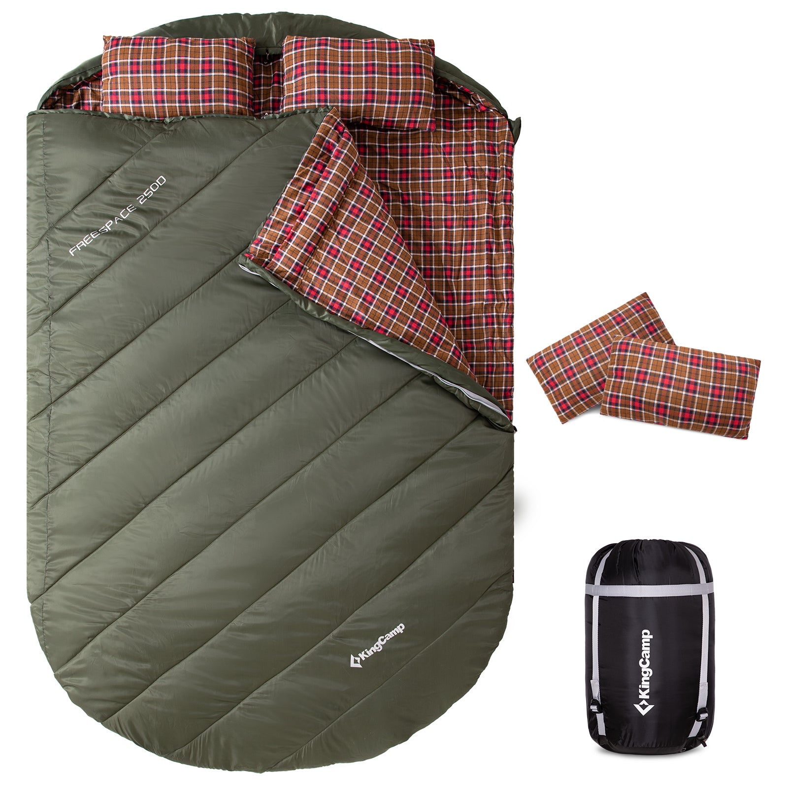 KINGCAMP Deckenschlafsack Freespace Double 2 Personen Doppel Schlafsack -8°C
