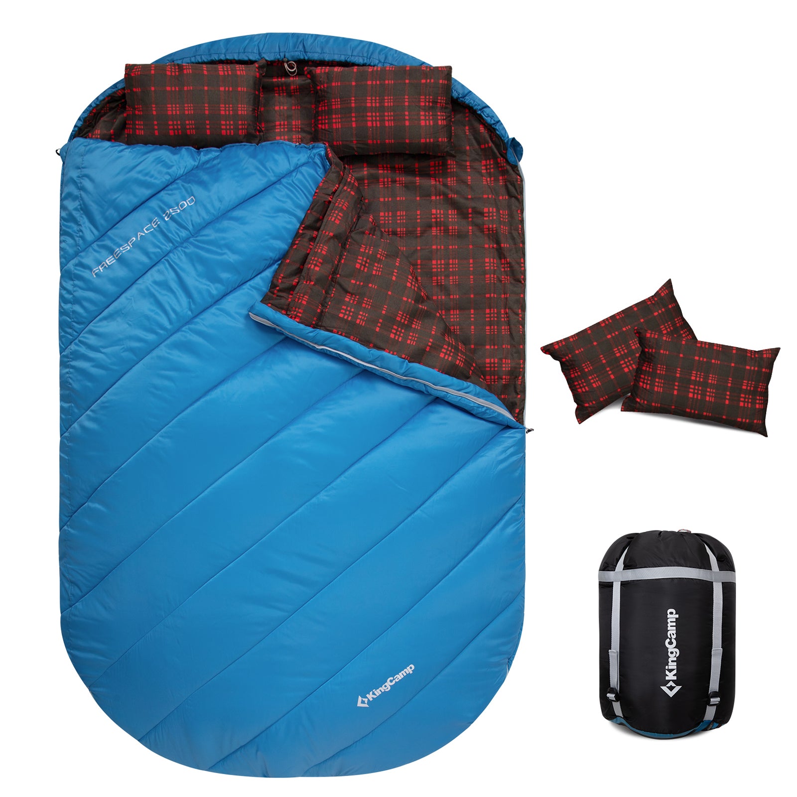 KINGCAMP Deckenschlafsack Freespace Double 2 Personen Doppel Schlafsack -8°C