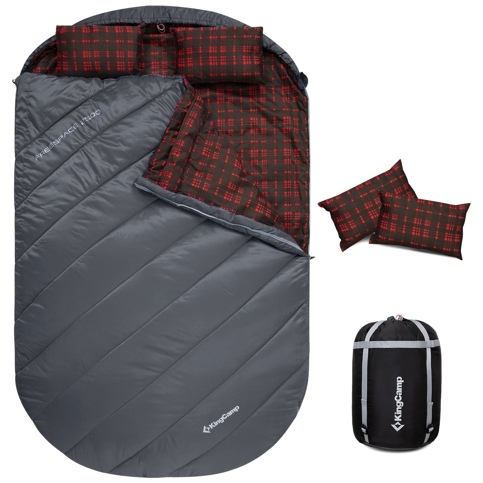 KINGCAMP Deckenschlafsack Freespace Double 2 Personen Doppel Schlafsack -8°C