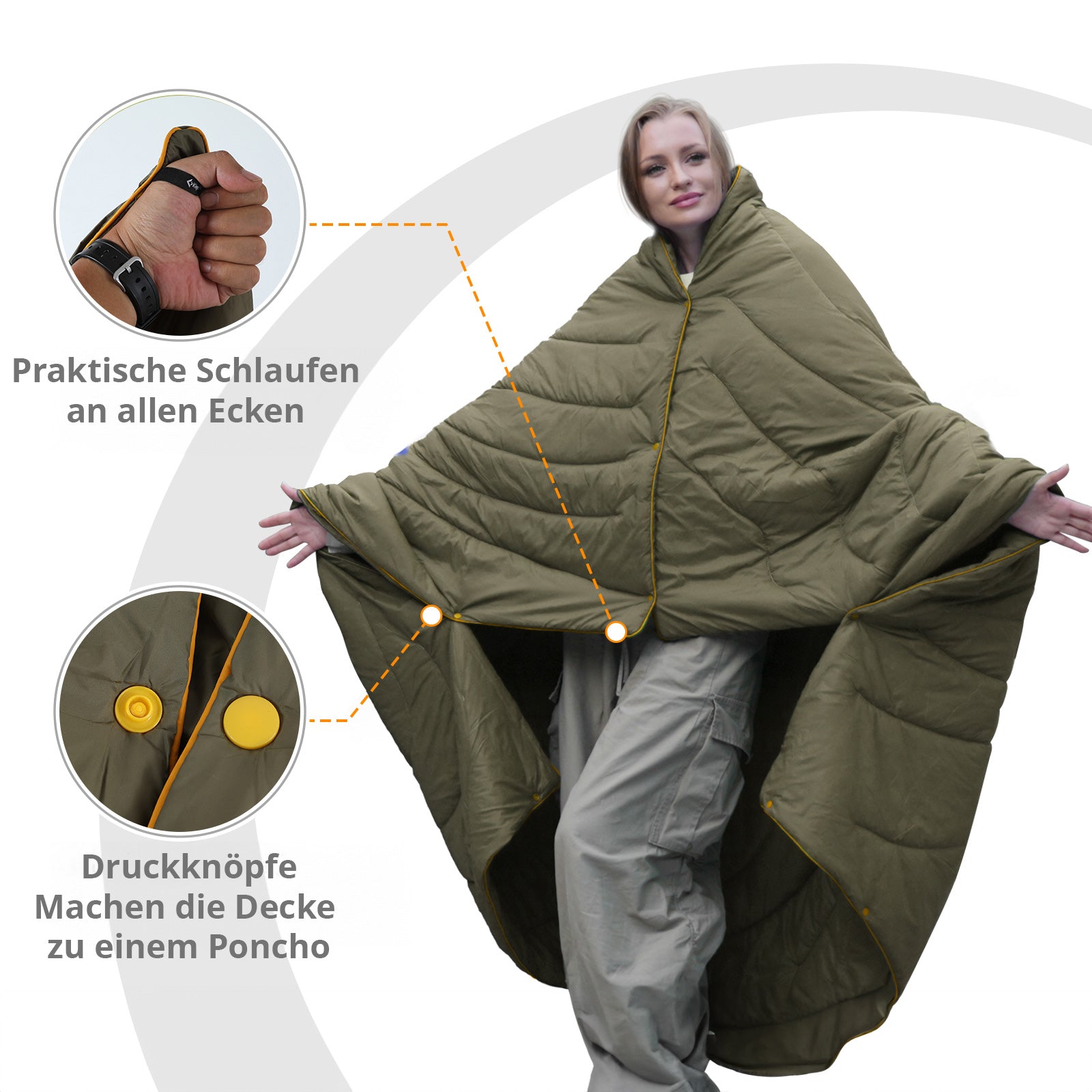 KINGCAMP Camping Blanket Contour Picnic Beach Mat Park Blanket Lightweight Travel