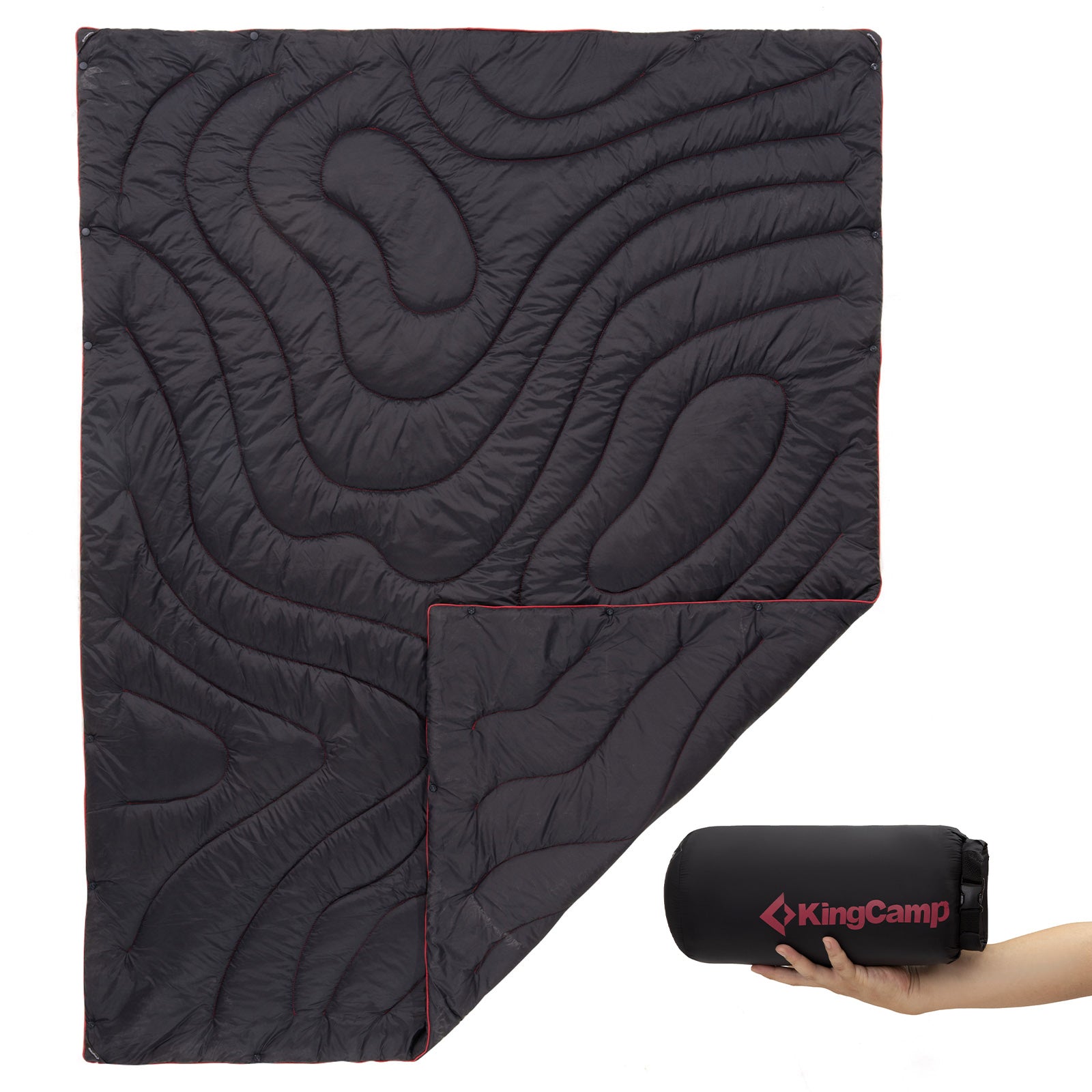 Couverture de camping KINGCAMP Contour Tapis de pique-nique de plage Couverture de parc Voyage légère