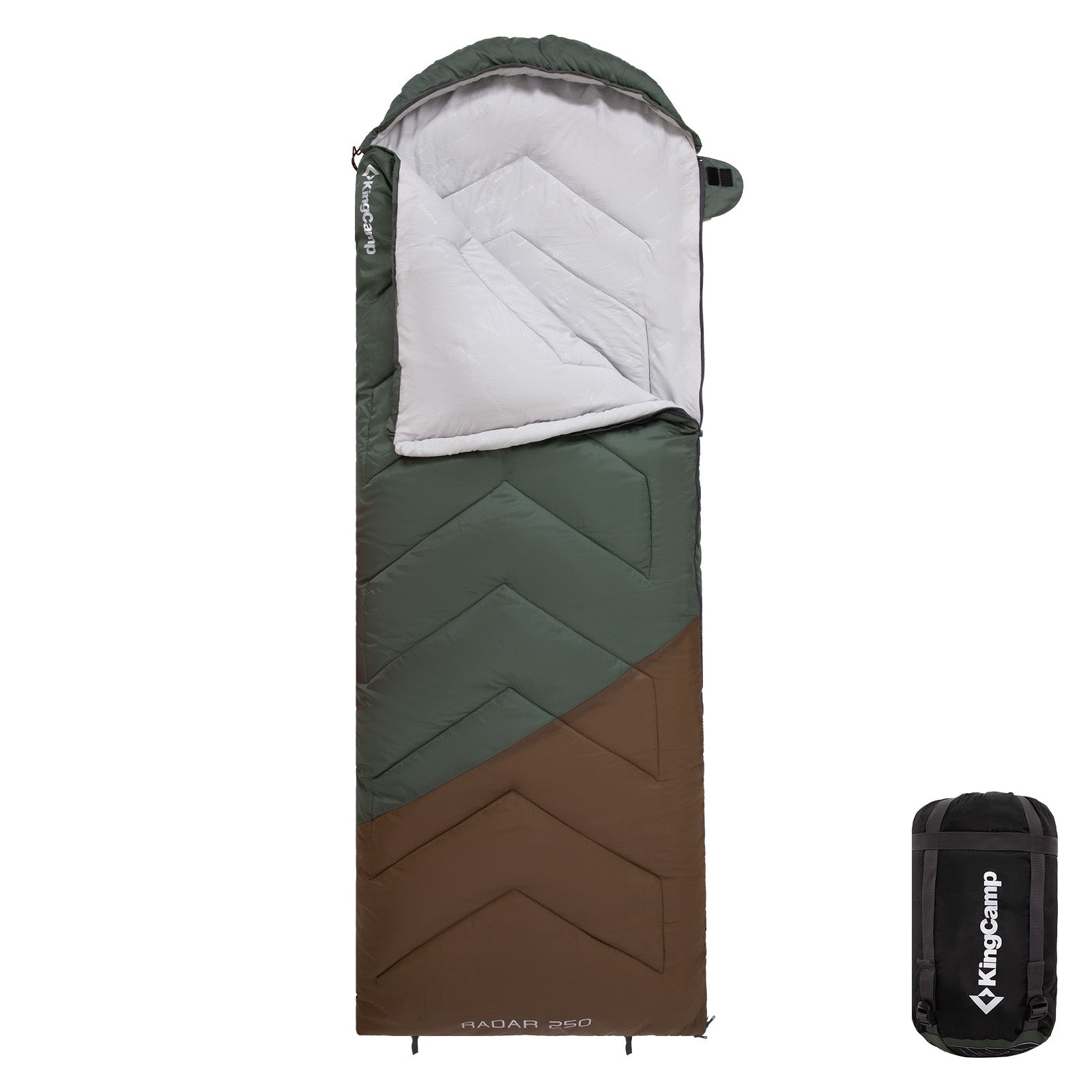 KINGCAMP Deckenschlafsack Radar 250 Sommer Schlafsack XL Lang -3°C Leicht 1,4 kg