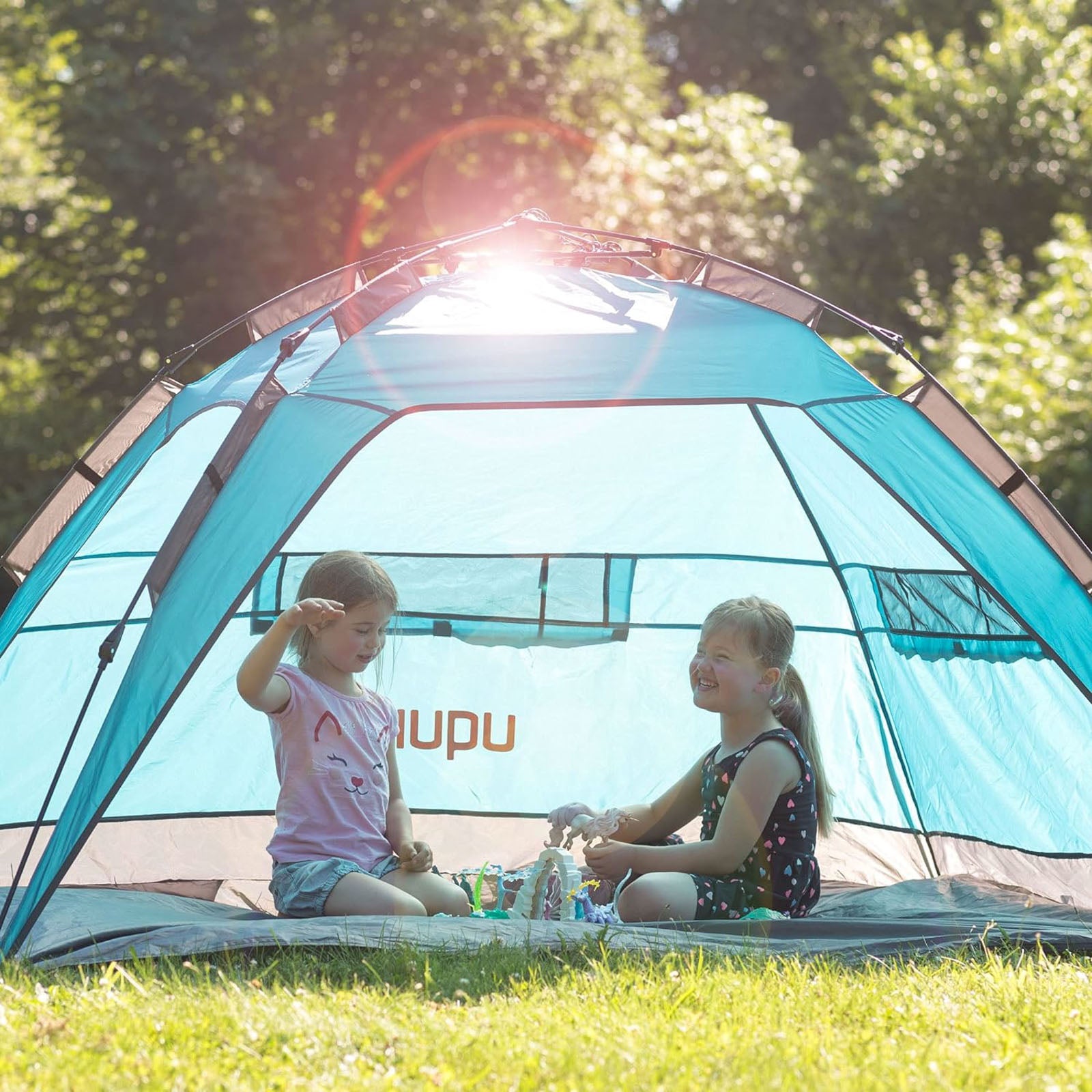 UQUIP Automatik Strandmuschel Buzzy Strandzelt Reise XL Wind Sonnen Schutz UV50+