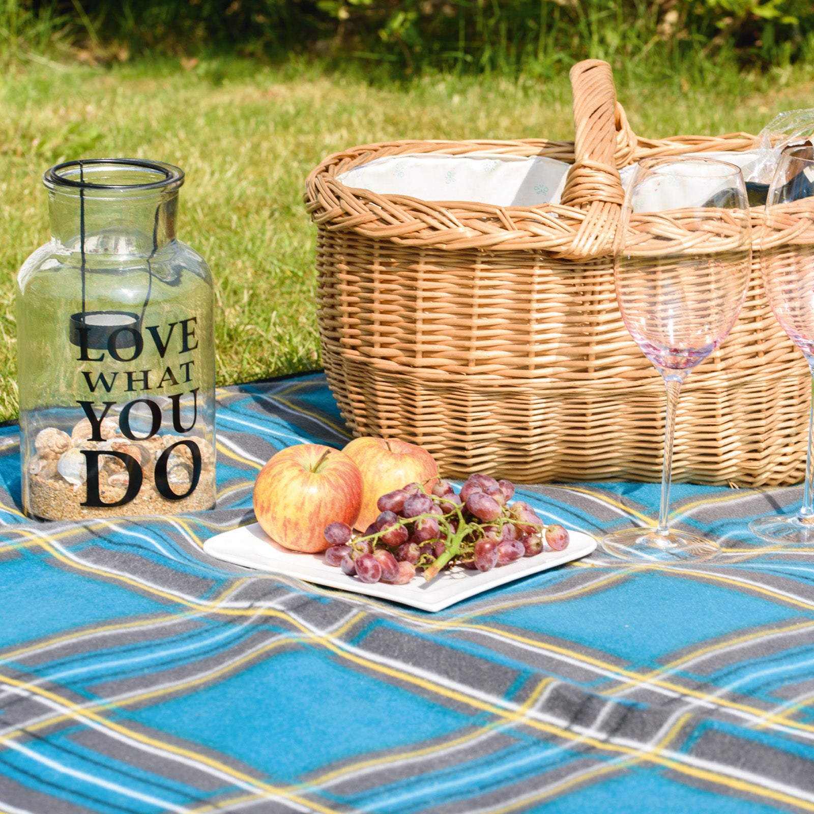 Couverture de camping Uquip Scotty pour 2 personnes, couverture de pique-nique pour parc, tapis de plage, grand format