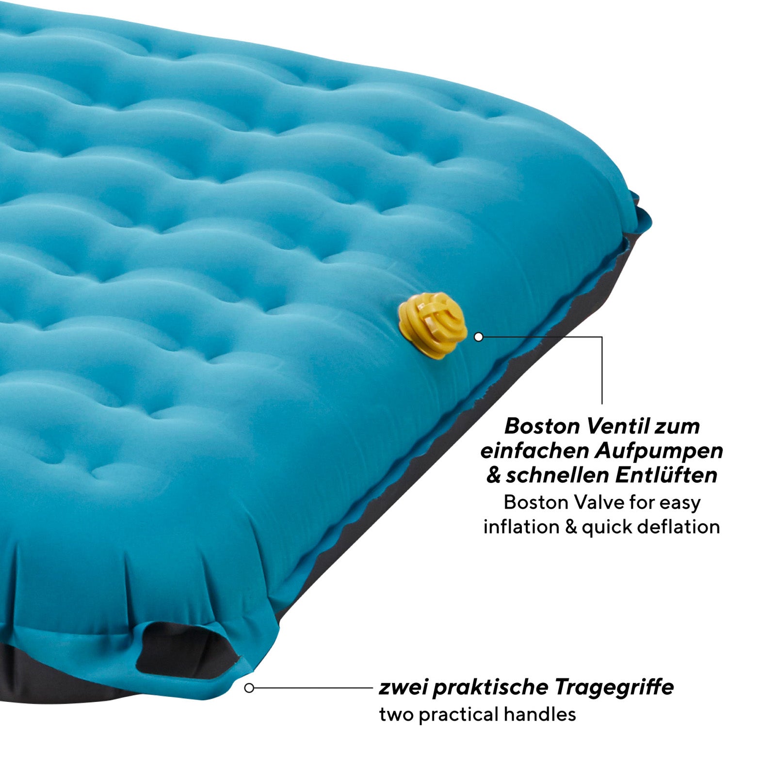 UQUIP Camping Luftbett Betty Single XL Komfort Isomatte Luft Matratze Bett 15 cm