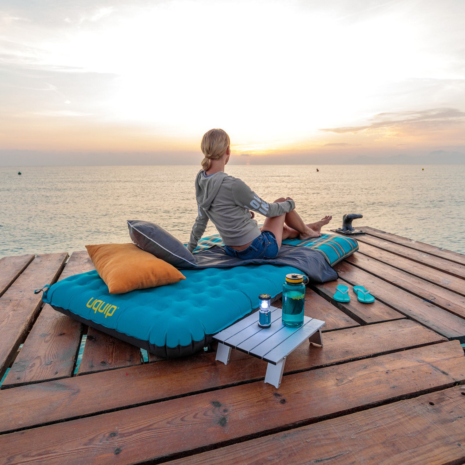 UQUIP Camping luchtbed Betty Single XL comfort matras luchtbed 15 cm