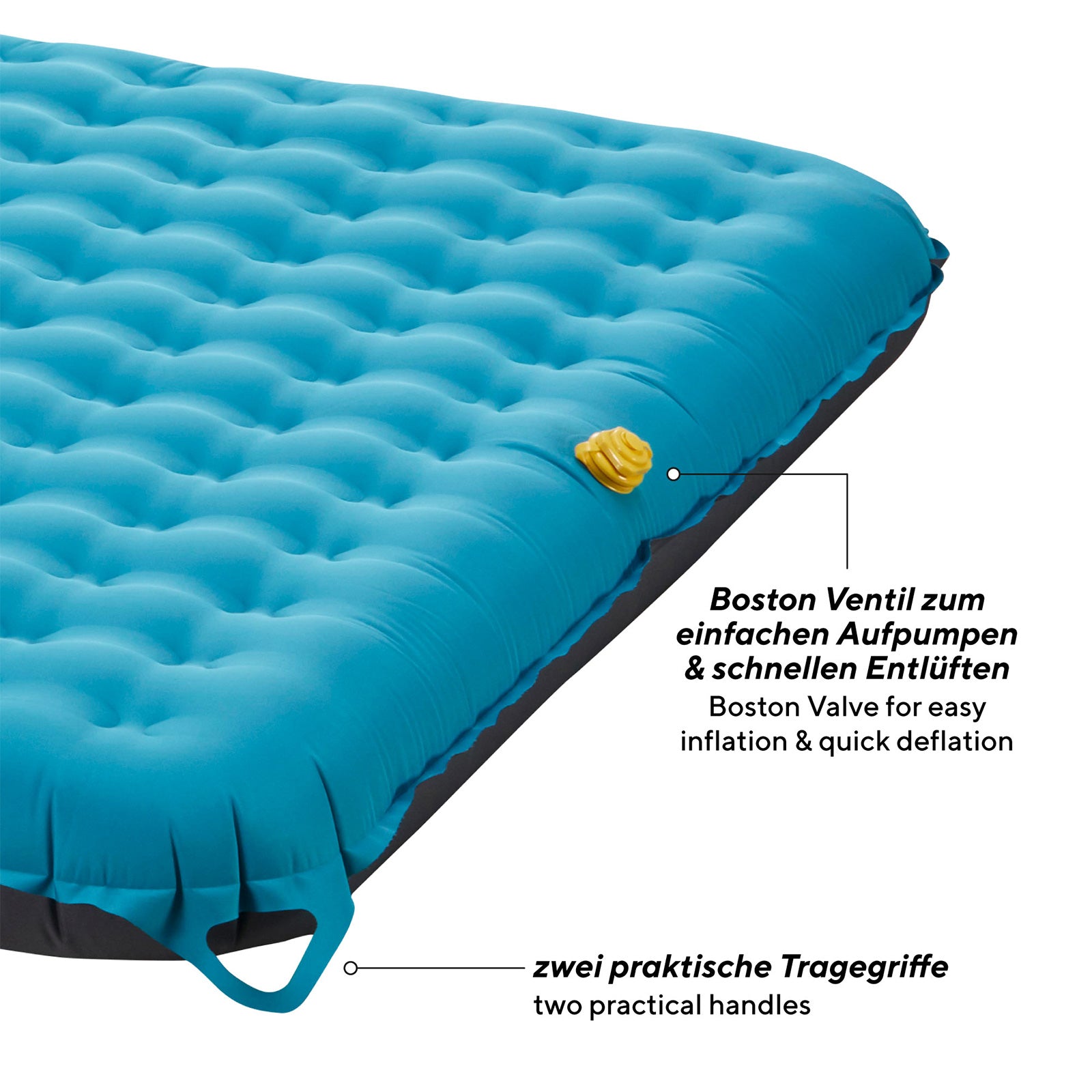 Matelas gonflable de camping UQUIP Betty Double XL Comfort 2 personnes Matelas double 15 cm