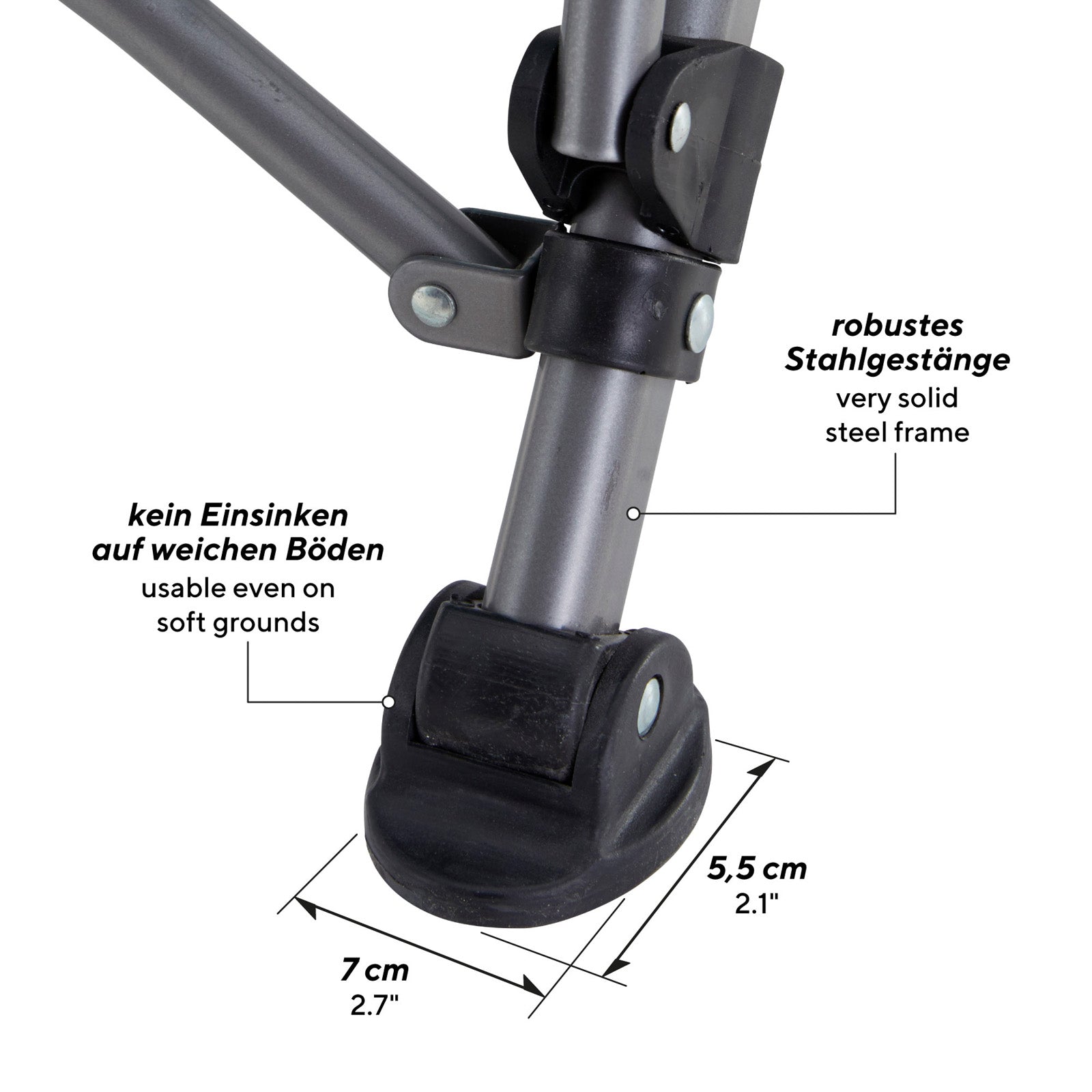 UQUIP Campingstuhl Sidney Strandstuhl Faltstuhl Klappstuhl Faltbar Stahl 120 kg