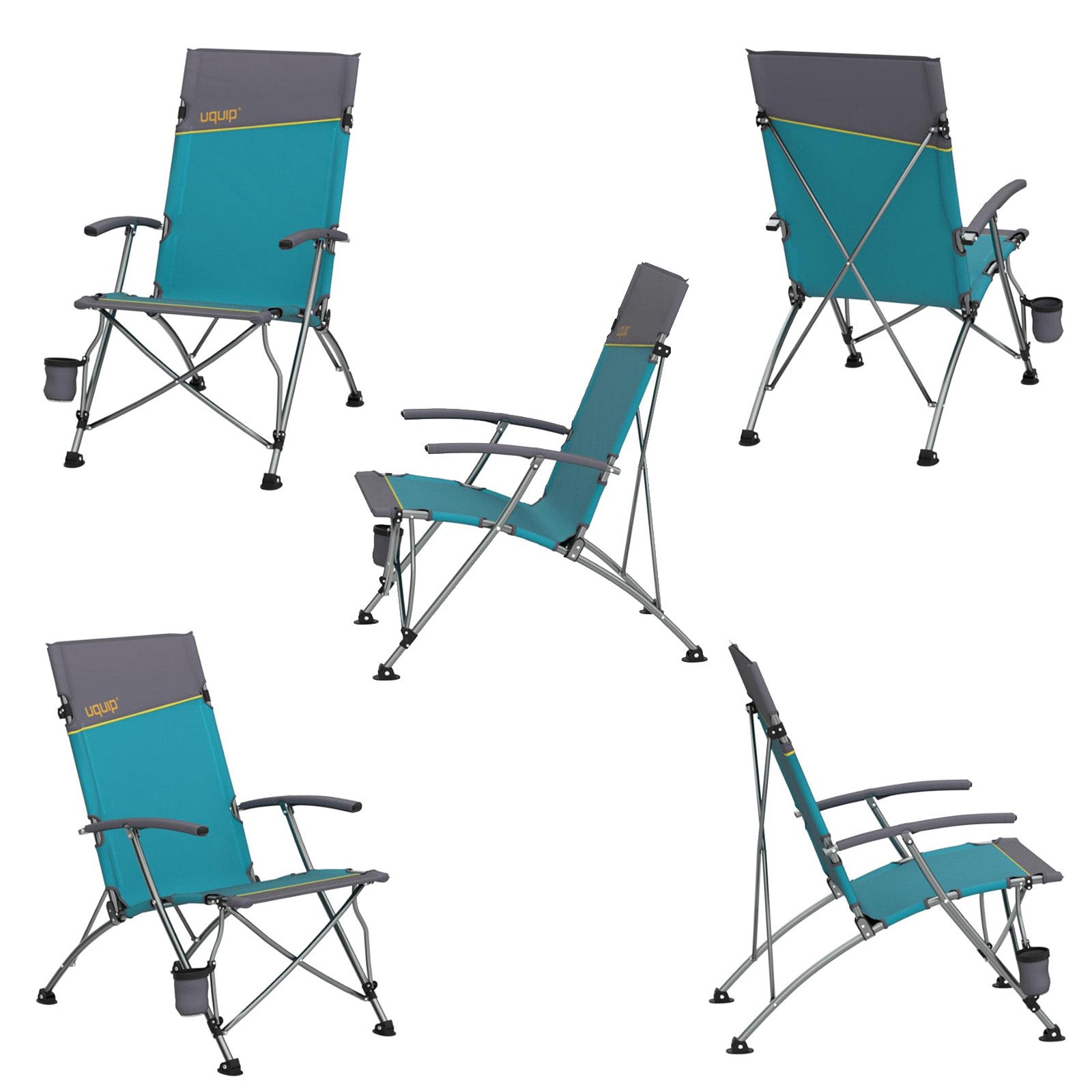 UQUIP Campingstuhl Sidney Strandstuhl Faltstuhl Klappstuhl Faltbar Stahl 120 kg