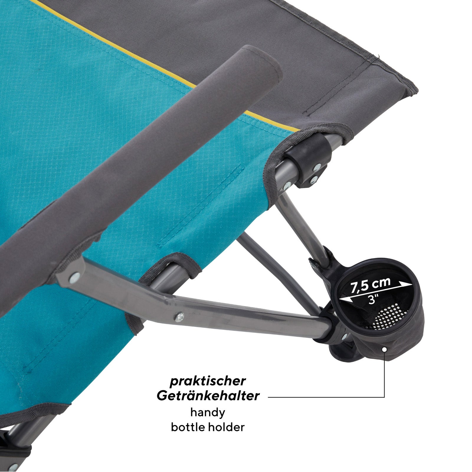 UQUIP Campingstuhl Sidney Strandstuhl Faltstuhl Klappstuhl Faltbar Stahl 120 kg