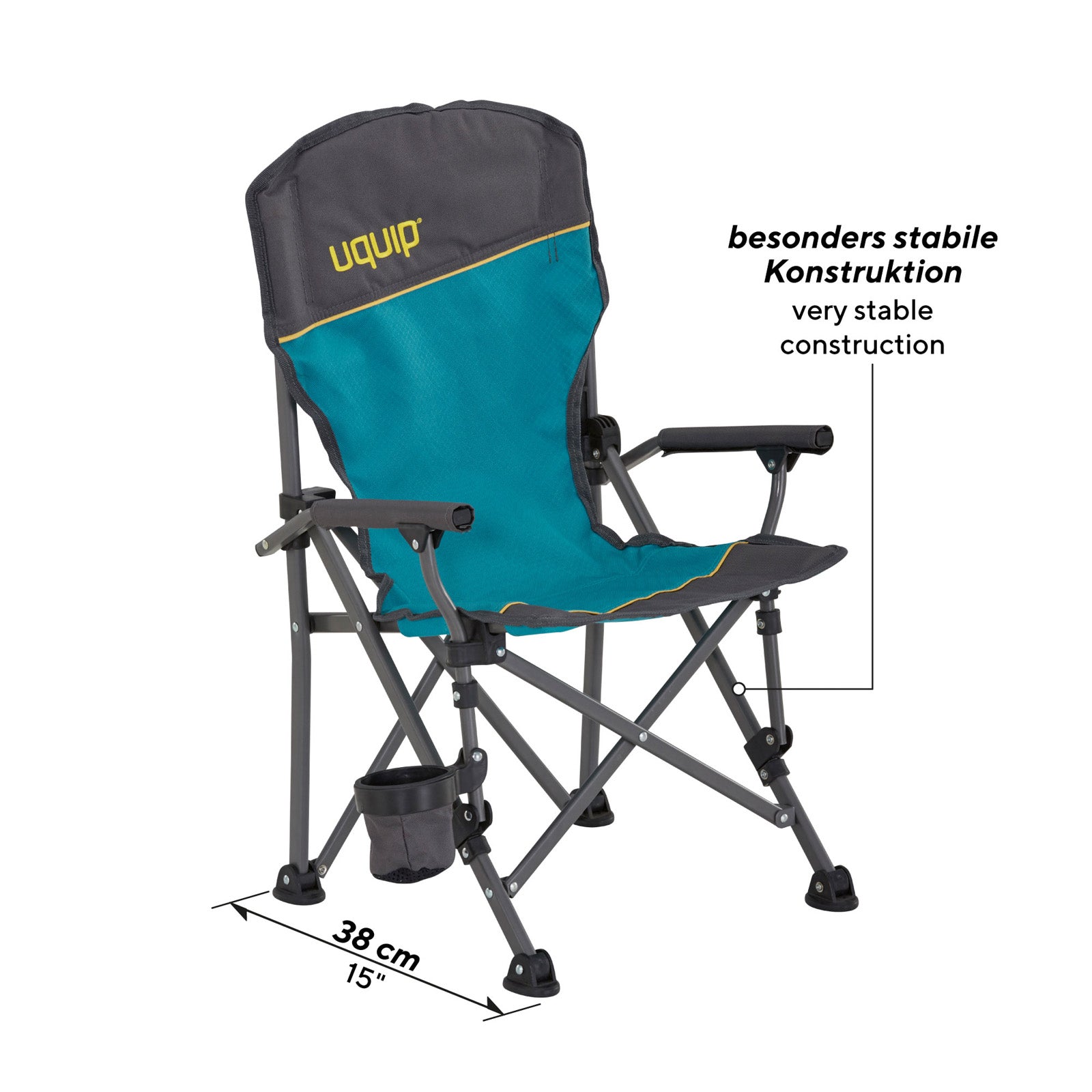 UQUIP Kinderstuhl Kirby Kinder Campingstuhl Strandstuhl Klappstuhl Stahl Faltbar