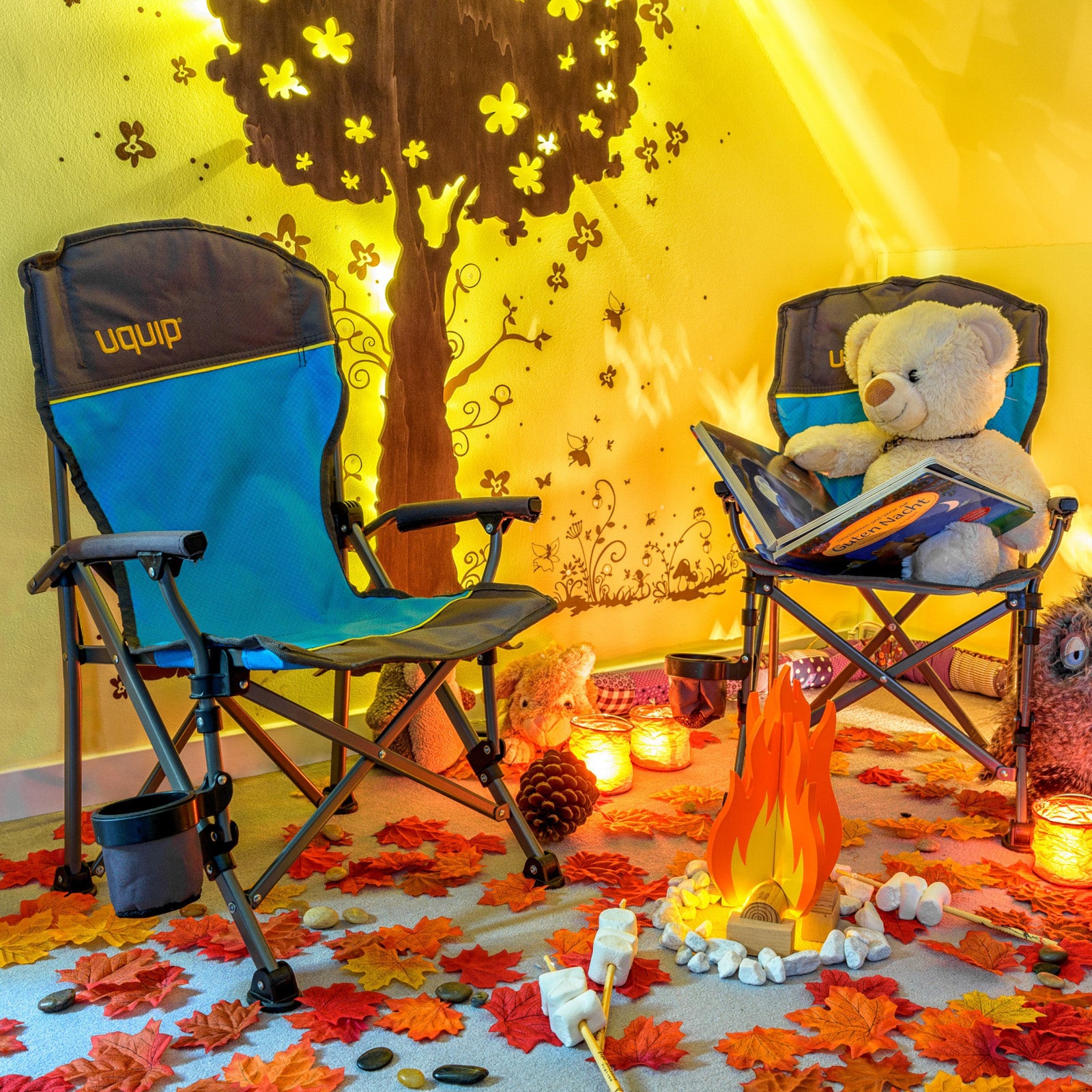 UQUIP Kinderstuhl Kirby Kinder Campingstuhl Strandstuhl Klappstuhl Stahl Faltbar