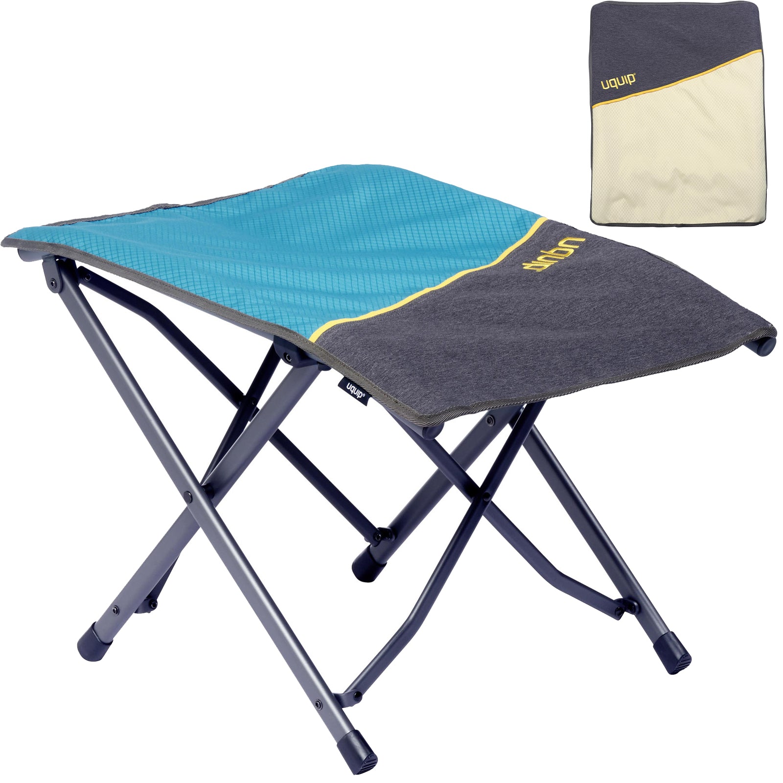 UQUIP Fußablage Finley Fußbank Camping Stuhl Klappstuhl Fuß Stütze Hocker Stahl