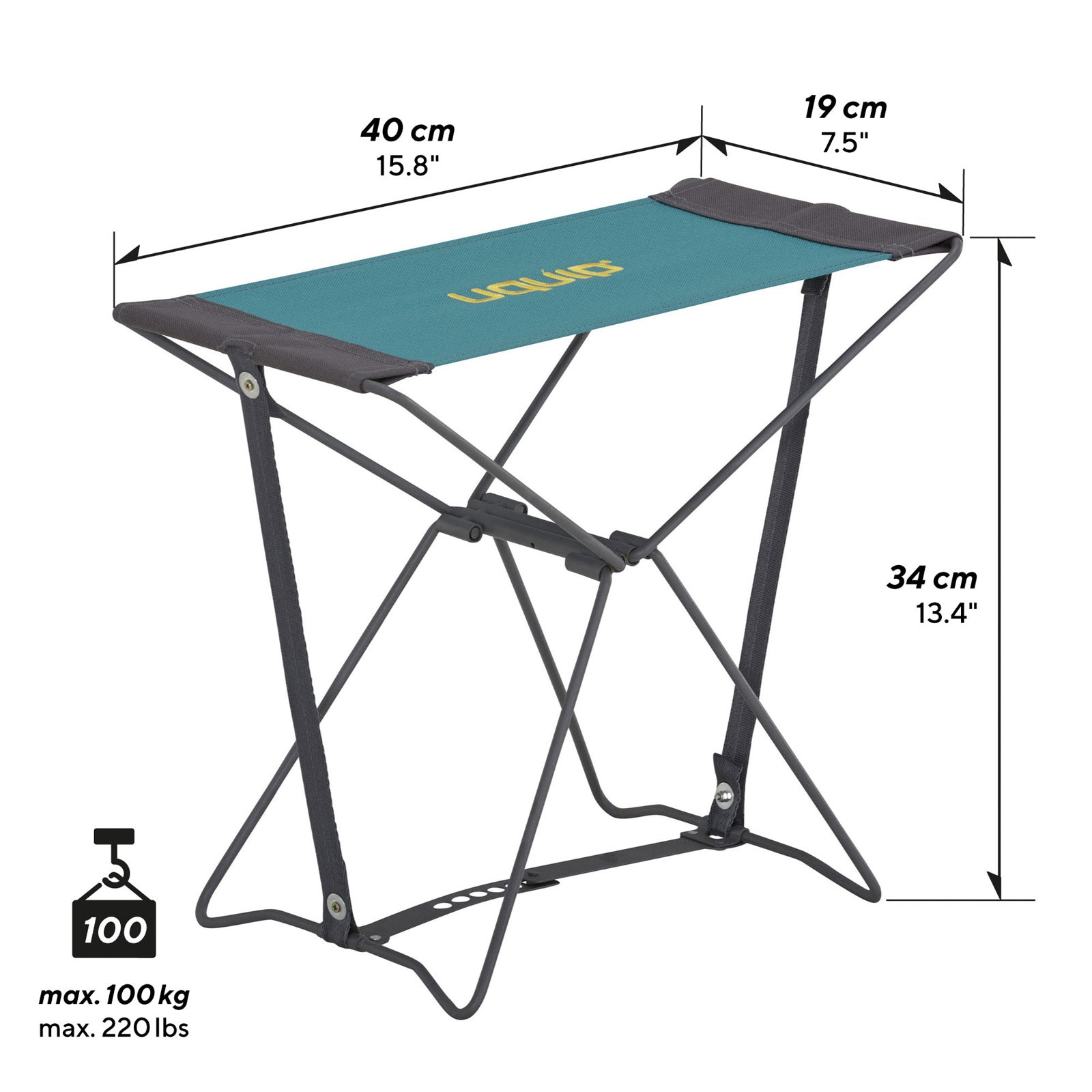 Mini tabouret pliant UQUIP, tabouret de camping pliable fantaisie, tabouret de pêche, 100 kg