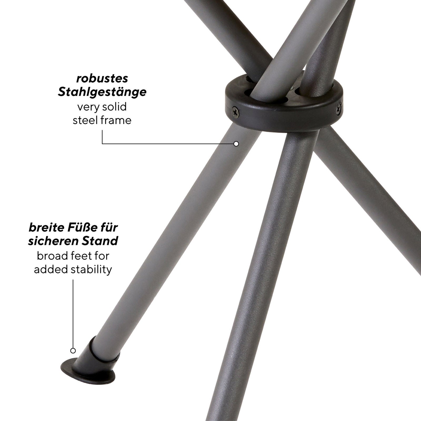 Tabouret trépied pliable UQUIP Darcy XL, tabouret de camping pliable et léger, capacité de charge : 100 kg
