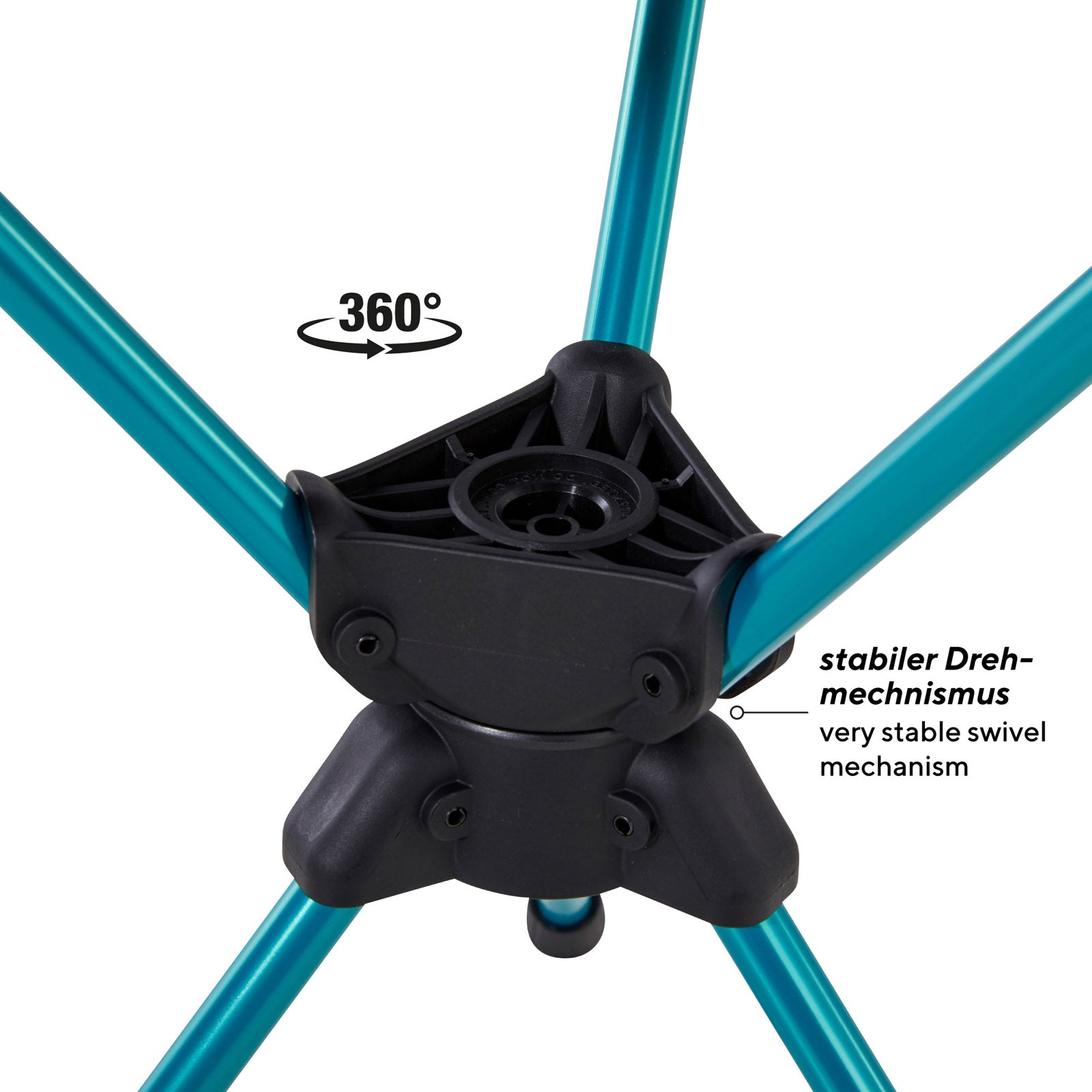 Tabouret de camping Uquip Three Sixty Mini 360°, tabouret trépied léger 130 kg