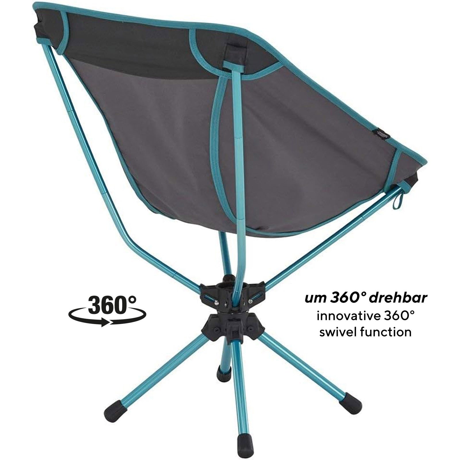 UQUIP Campingstuhl Three Sixty Leichtgewichtsstuhl 360° Dreh Gelenk Alu 130 kg
