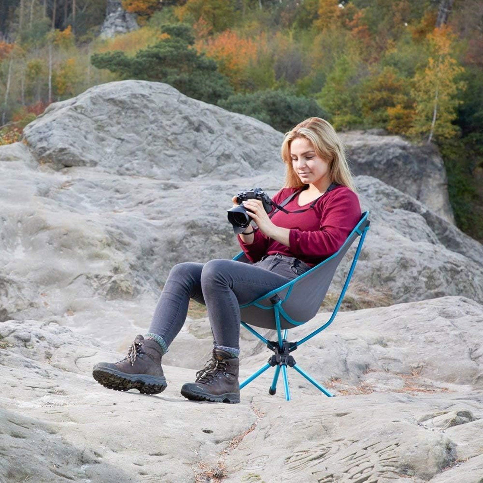 UQUIP Camping Chair Three Sixty Lightweight Chair 360° Swivel Joint Aluminum 130 kg