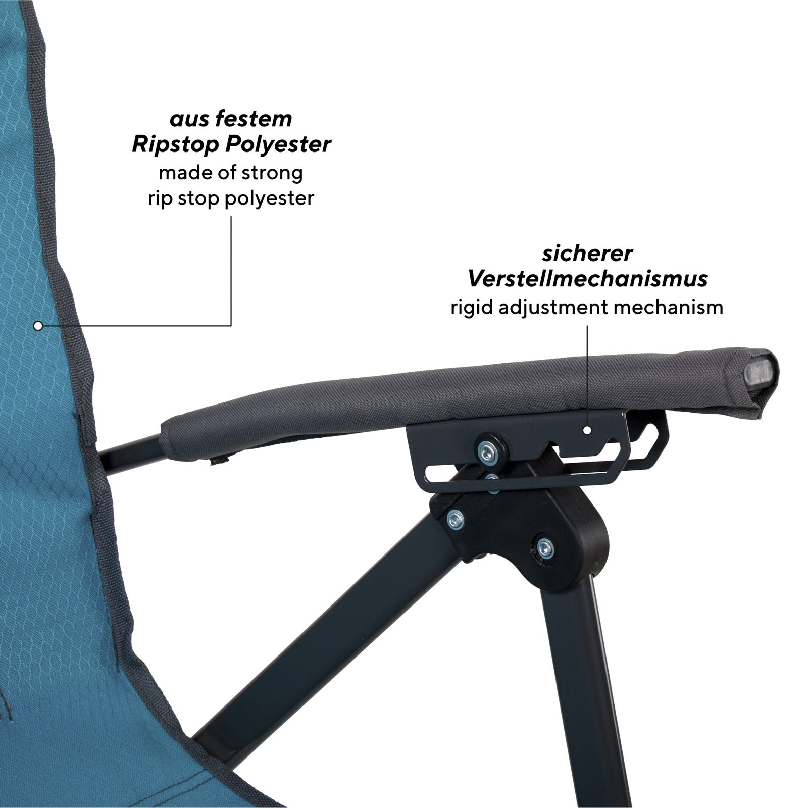 UQUIP Campingstuhl Becky Strandstuhl Faltstuhl Klappstuhl Verstellbar 120 kg