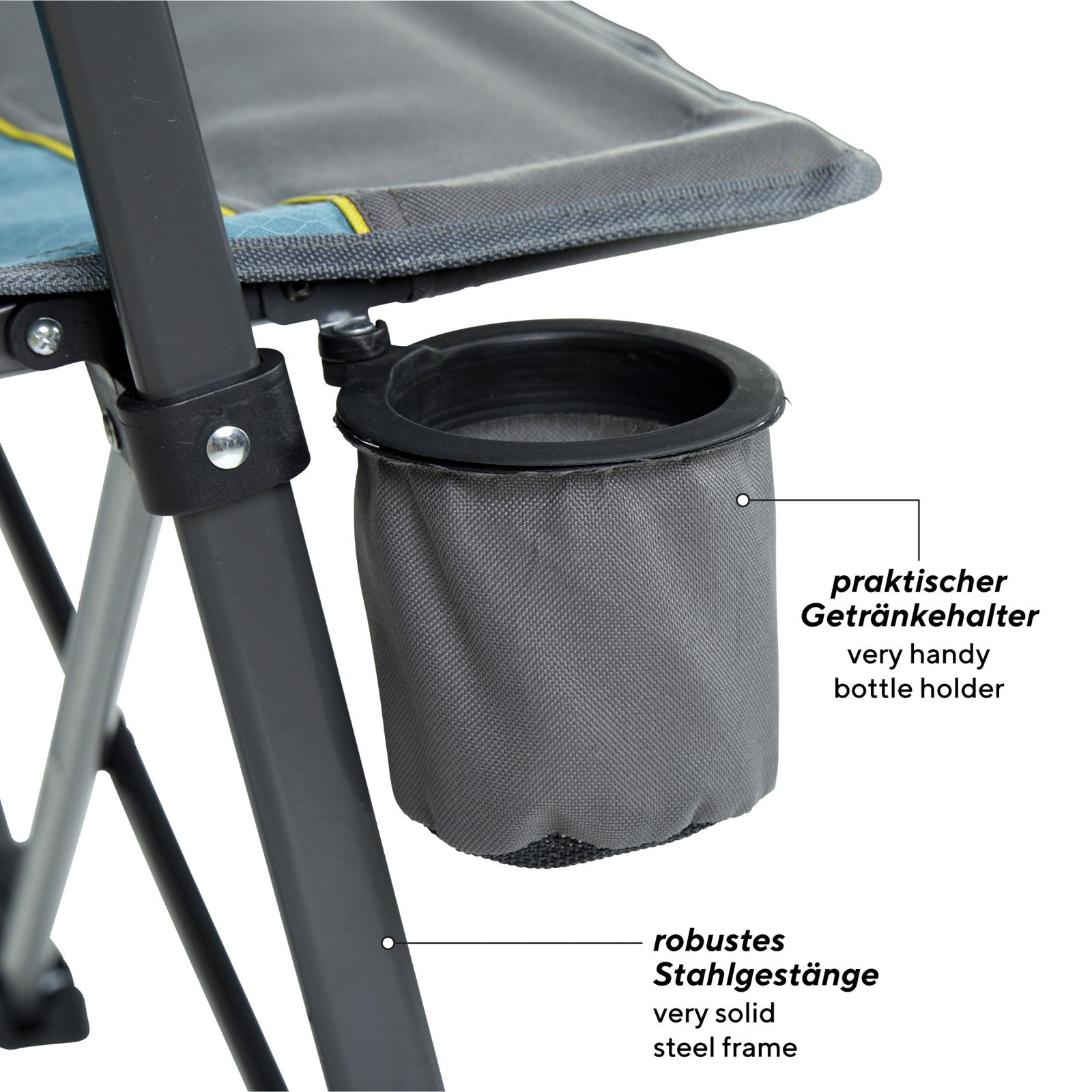 UQUIP Campingstuhl Becky Strandstuhl Faltstuhl Klappstuhl Verstellbar 120 kg