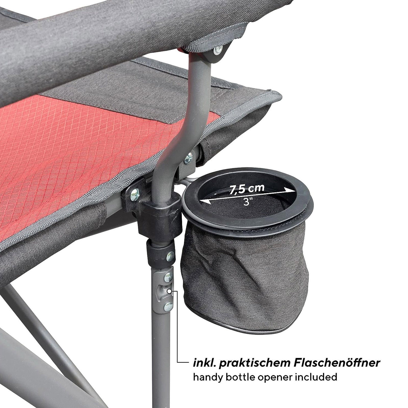 Chaise de camping UQUIP Chaise de plage Roxy Chaise pliante Chaise pliante Pliable Acier 120 kg