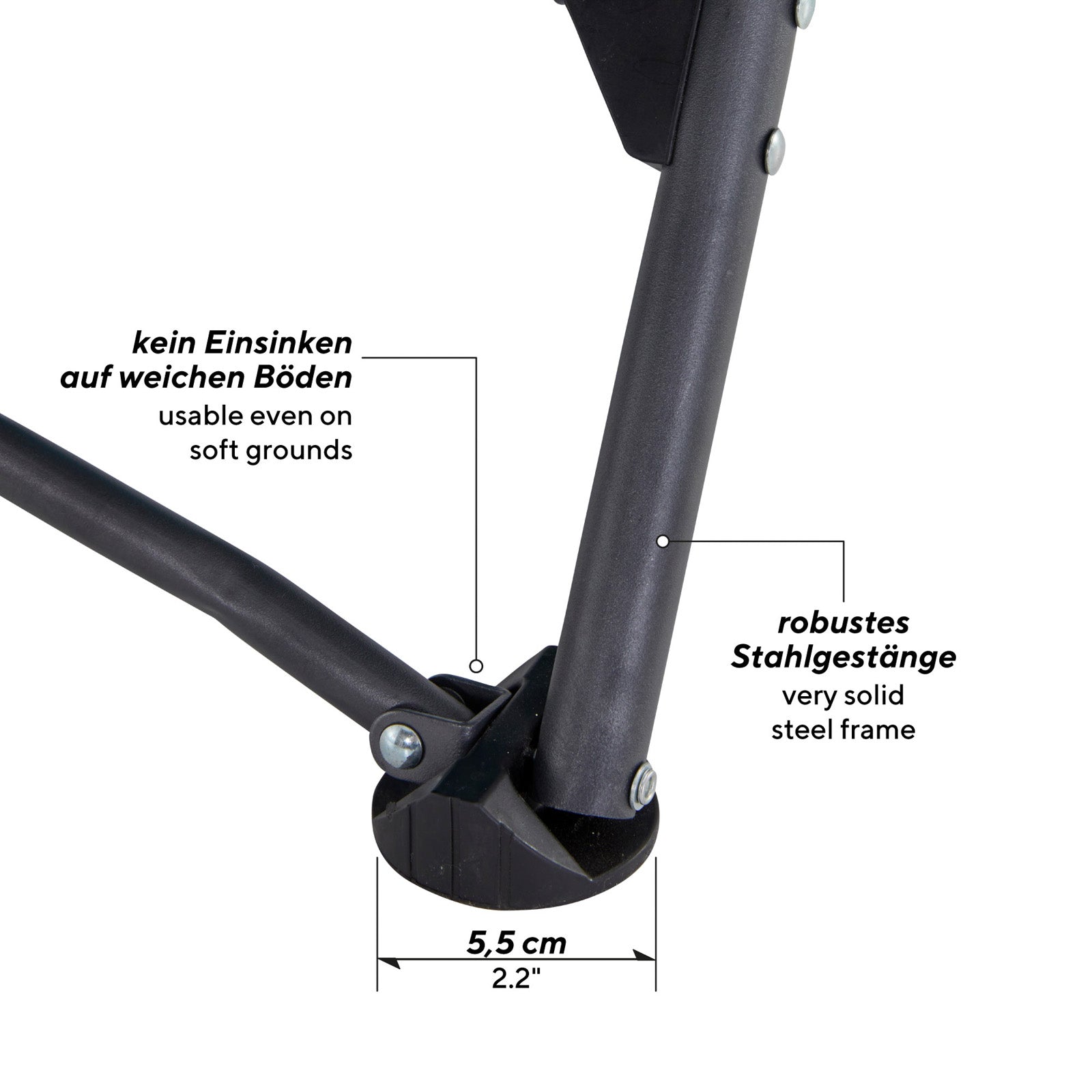 UQUIP Strandstuhl Sandy XL Campingstuhl Faltstuhl Klappstuhl Stahl Faltbar 120kg