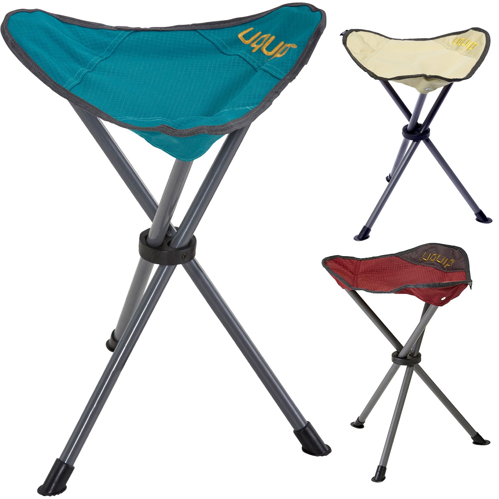 Tabouret trépied pliable UQUIP Darcy XL, tabouret de camping pliable et léger, capacité de charge : 100 kg