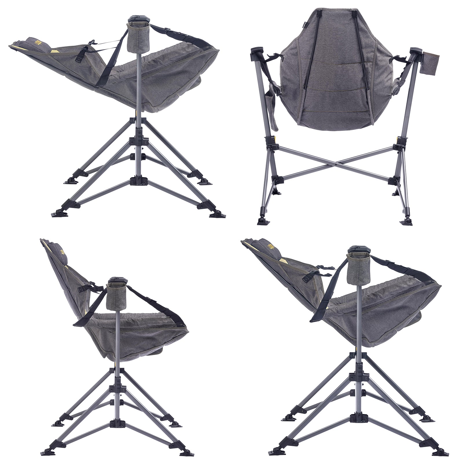 Chaise de camping UQUIP Rocky 2.0, chaise de plage, chaise berçante, fauteuil suspendu, chaise pliante
