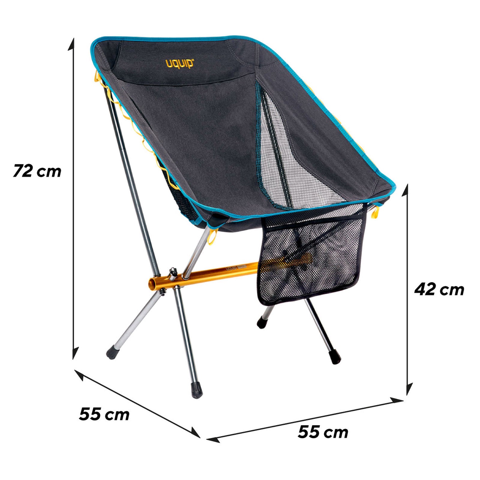 UQUIP Campingstuhl Infinity Leichtgewichtsstuhl Faltbar Ultraleicht Alu 120 kg