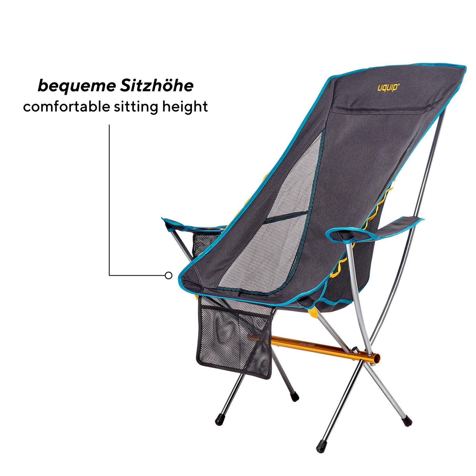 UQUIP Camping Chair Infinity Lounger Lightweight Chair Ultralight Aluminium 120 kg
