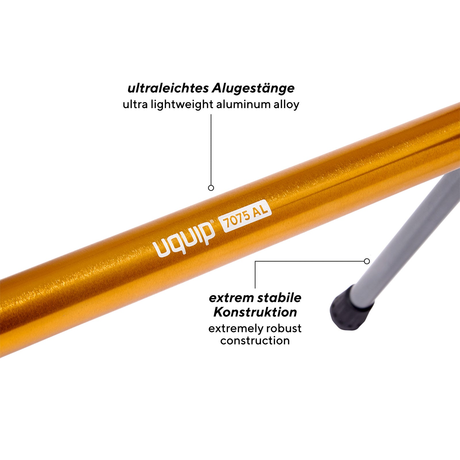 UQUIP Campingstuhl Infinity Lounger Leichtgewichtsstuhl Ultraleicht Alu 120 kg